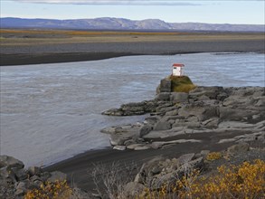 River landscape at jokulsa a fjollum in Iceland