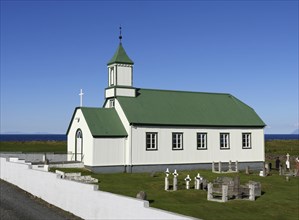 Church in Gardur on the Reykjanes Peninsula in Iceland