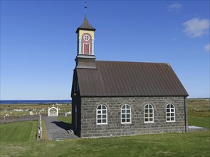 Hvalsneskirkja church on the Reykjanes peninsula in Iceland