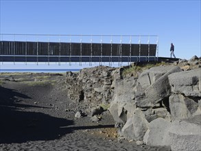 Midlina, bridge between the continents, Reykjanes, Iceland, Europe