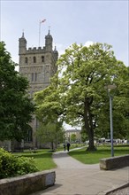 Tower, Exeter Cathedral, Cathedral Green, Exeter, England, Great Britain