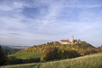 The Leuchtenburg castle near Jena near Kahla in Saaleholzland in autumn