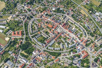 Aerial view, Calau, district of Oberspreewald-Lausitz, Brandenburg, Germany, Europe