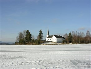 This lake is used as a small aerodrome in winter. Lake in scandinavia