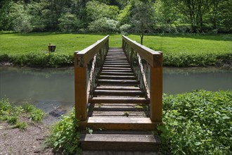 Skill bridge, Doos, Upper Franconia, Bavaria, Germany, Europe