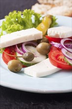 Greek salad with olives