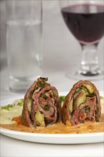 Veal roulade and sauce