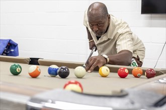 Detroit, Michigan, Pool competition at the Detroit Senior Olympics. The three-day competition for