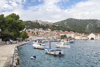 Harbour and old town of Hvar, island of Hvar, Dalmatia, Croatia, Europe