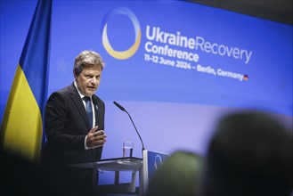 Ukraine Recovery Conference URC in Berlin. Robert Habeck (Alliance 90/The Greens), Federal Minister