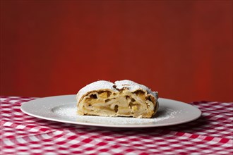 Close-up of an apple strudel