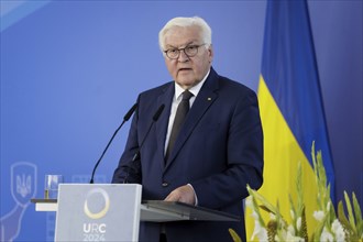 Federal President Frank-Walter Steinmeier recorded during the evening reception at the Ukraine