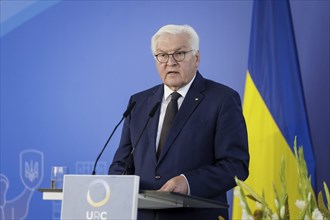 Federal President Frank-Walter Steinmeier recorded during the evening reception at the Ukraine