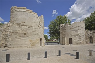 Porte de la Cavalerie built in 1528, Middle Ages, historic twin towers, city gate, defence towers,