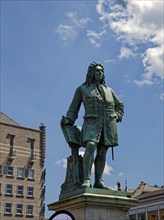 Handel monument by sculptor Hermann Heidel in honour of the Baroque composer George Frideric