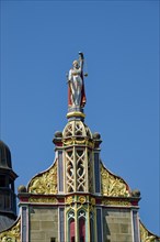Figure of Justitia, Halle District Court, designed by architect Karl Illert, Halle an der Saale,