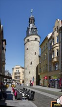 Leipzig Tower on Halle's old town ring road, Halle an der Saale, Saxony-Anhalt, Germany, Europe