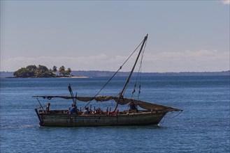 A fisher boat in a creek of Tsarabanjina island near Nosy Be