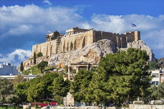 The Acropolis of Athens, Greece, with the Parthenon Temple, Europe