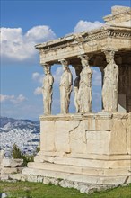 Famous Erechtheum or Temple of Athena Polias at acropolis site