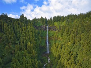 Waterfall Cascata do Grena near Furnas on the Azores