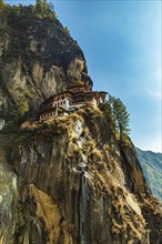 View of Taktshang Monastery on the mountain in Paro, Bhutan, Asia