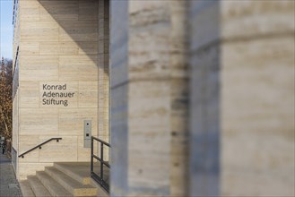 Entrance to the Konrad Adenauer Foundation, a think tank related to conservative party CDU