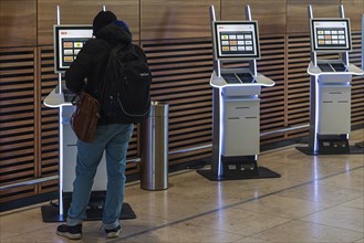 Automated check-in desks at the Airport Berlin Brandenburg Willy Brandt