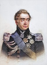Auguste Frederic Louis Viesse de Marmont, Duke of Raguse, 1774-1852, French Marshal. Painted by R.