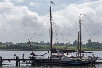 Boats, museum harbour, Kappeln, Schlei, Schleswig-Holstein, Germany, Europe