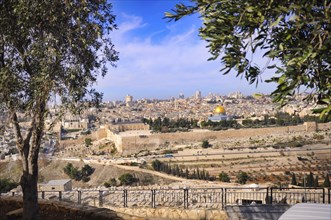 The Dome of the Rock seen from Mount of Olives