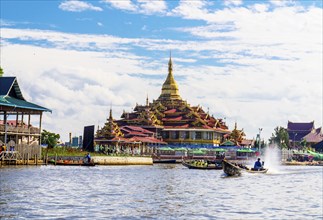 Pagoda at Inle lake in Myanmar