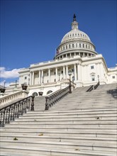 The United States Capitol Building on a sunny day