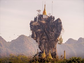 Buddhist Temple on a rock