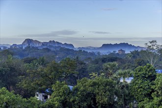 Early morning in Hpa-An, Myanmar, Asia