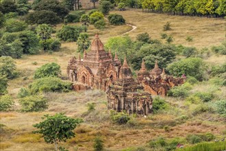 Pagodas and spires of the temples of the World Heritage at Bagan, Maynmar