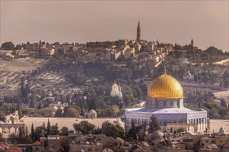 Dome of the Rock with the Mount of Olives in the background