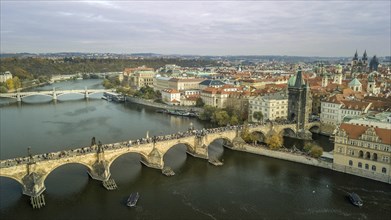 Aerial view of the Charles Bridge