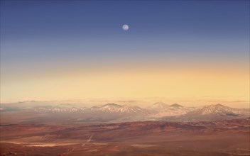 Arid landscape at the Valley of the Moon in Chile