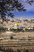 The dome of the Rock shines on the temple mount