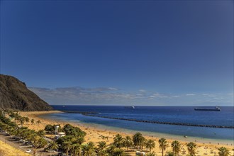 The beach of Las Teresitas, a famous beach near Santa Cruz de Tenerife