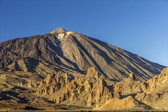 The Teide Volcano national parc on a day with blue sky