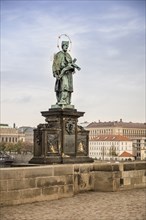 Statue of Sf. John of Nepomuk on the Charles bridge September 2017