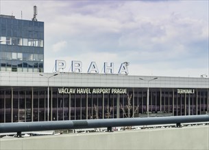 The Airport in Prague on a overcast day
