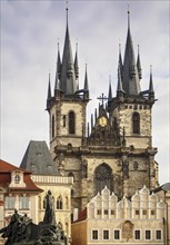 Most iconic church in Prague at old town square