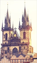 Most iconic church in Prague at old town square