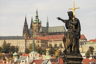 Statue of Prague's famous Charles Bridge