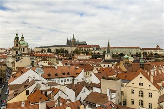 Prague castle above the old town