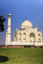 The Taj Mahal in Agra, India is the most visited landmark in India