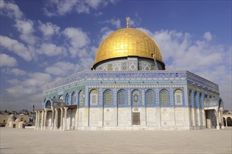 The Dome Of The Rock in Jerusalem as seen from up on the temple mound